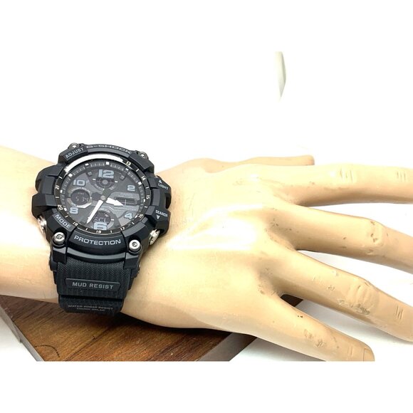 Casio G-Shock Men's Watch GSG100 Quartz Mudmaster Black Resin Ana-Dig 5562 - Picture 4 of 14